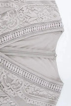 White Blue Fill Your Heart Lace Maxi Dress - Fashionfitz