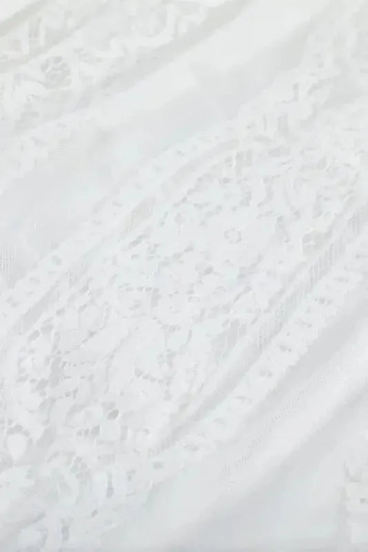 White Blue Fill Your Heart Lace Maxi Dress - Fashionfitz