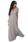 White blue fill your heart lace maxi dress - dresses