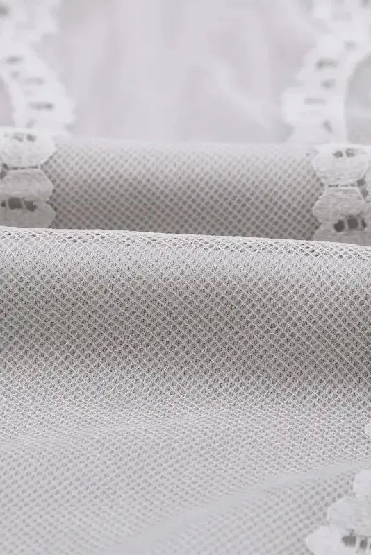 White Blue Fill Your Heart Lace Maxi Dress - Fashionfitz