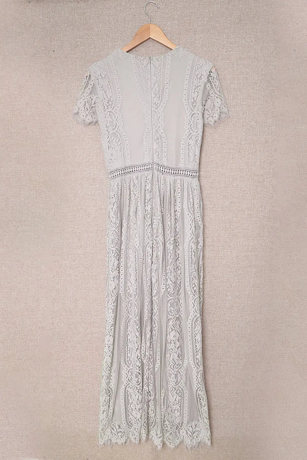 White blue fill your heart lace maxi dress - dresses