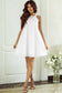 White boho eyelet halter dress - dresses