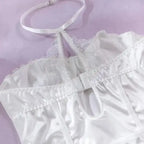 White Bridal Chemise with Sexy Lace Paneling - Fashionfitz