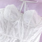 White bridal chemise with sexy lace paneling - chemises