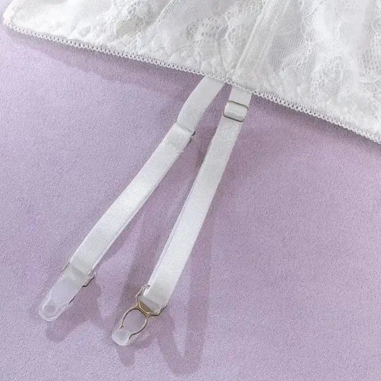 White Bridal Chemise with Sexy Lace Paneling - Fashionfitz