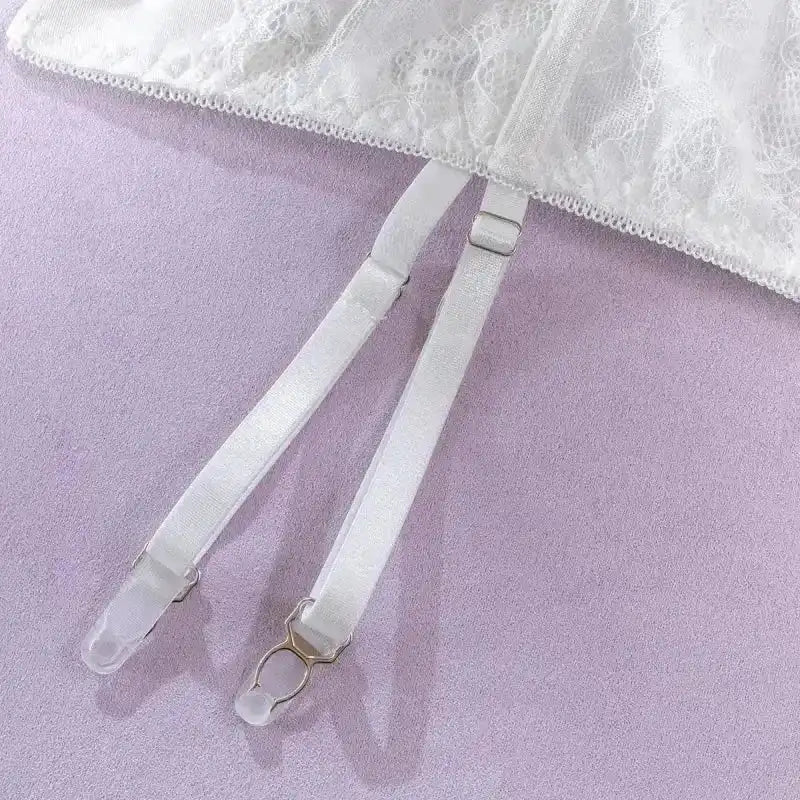 White Bridal Chemise with Sexy Lace Paneling - Fashionfitz