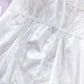 White bridal chemise with sexy lace paneling - chemises