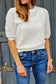 White broderie anglaise puff sleeve tee - new