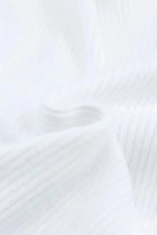 White Cable Crossed V Neck Sweater - Fashionfitz