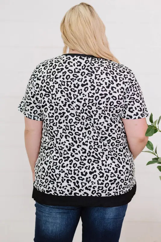 White camouflage t-shirt - 5x / 95% polyester + 5% spandex - plus size t-shirts