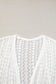 White cardigan - stylish hollow out knit drop shoulder - tops/sweaters & cardigans