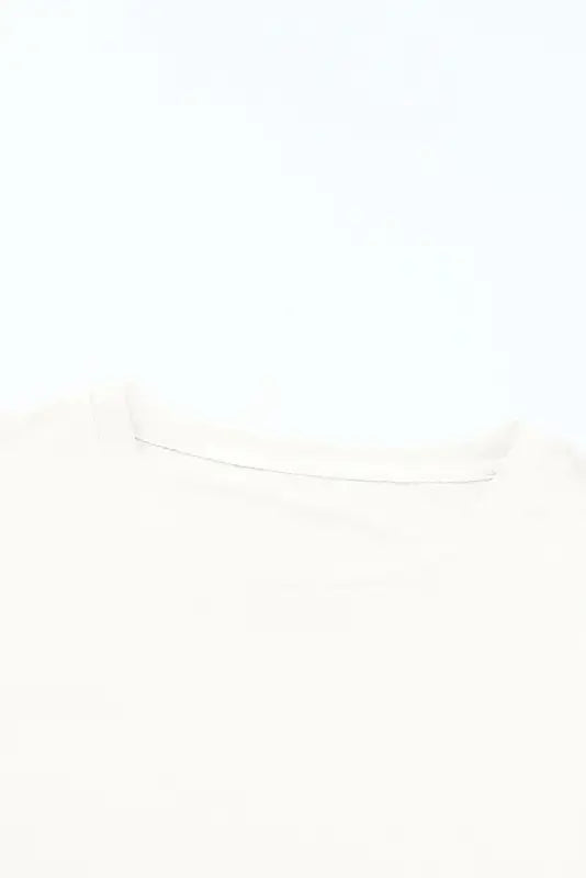 Curved white ceramic bowl displayed with white casual plain crew neck t-shirt for relax relax