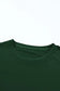 Dark green crew neck collar of white casual plain crew neck t-shirt. Relax relax style