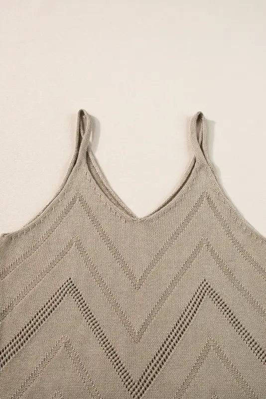 White chevron pointelle knit sweater vest - tops/tank tops