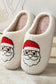 White christmas gingerbread man plush home slippers