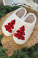 White christmas gingerbread man plush home slippers