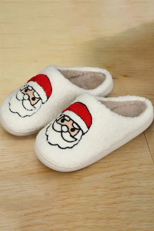 White christmas gingerbread man plush home slippers