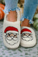 White christmas gingerbread man plush home slippers - 35 / 100% polyester + 100% tpr