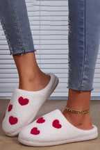 White Christmas Gingerbread Man Plush Home Slippers - Fashionfitz