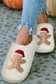 White christmas gingerbread man plush home slippers