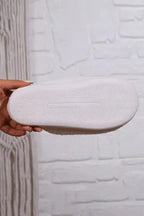 White Christmas Gingerbread Man Plush Home Slippers - Fashionfitz