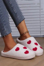 White Christmas Gingerbread Man Plush Home Slippers - Fashionfitz