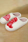 White christmas gingerbread man plush home slippers