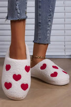 White Christmas Gingerbread Man Plush Home Slippers - Fashionfitz