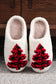 White christmas gingerbread man plush home slippers