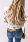 White christmas snowflake high neck knit sweater - sweaters & cardigans