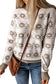 White christmas snowflake high neck knit sweater - sweaters & cardigans