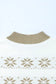 White christmas snowflake high neck knit sweater - sweaters & cardigans