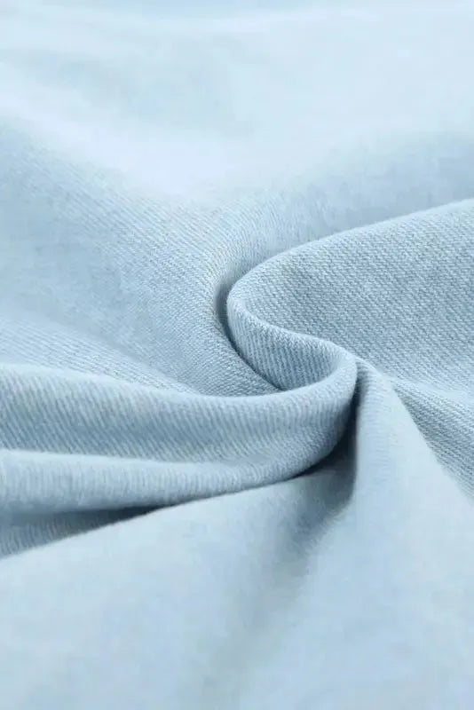 White Contrast Leopard Denim Jacket - Fashionfitz