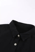 White Contrast Leopard Denim Jacket - Fashionfitz