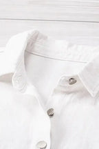 White Contrast Leopard Denim Jacket - Fashionfitz