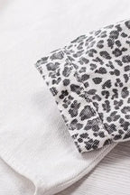 White Contrast Leopard Denim Jacket - Fashionfitz