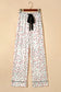 White contrast pipping star long sleeve and pants pajamas set - pajama sets