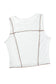 White contrast seams ribbed tank top - tops