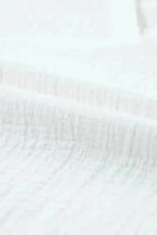 White Crinkled Lace Blouse - Fashionfitz