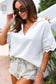 White crinkled lace blouse - tops/blouses & shirts