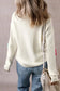 White crochet flower v-neck jumper | women’s jumpers