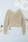 White cropped v neck fuzzy sweater - sweaters & cardigans