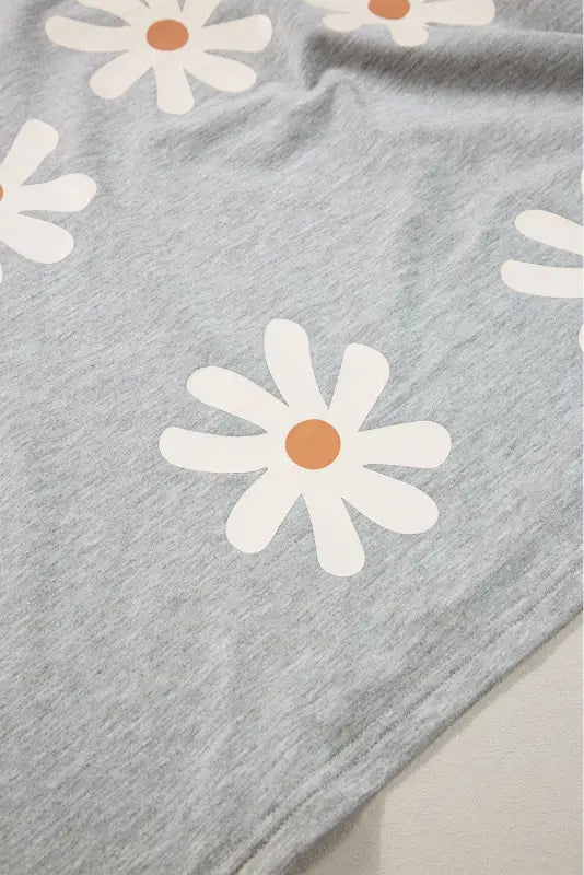 White daisy casual t shirt - tops/tops & tees