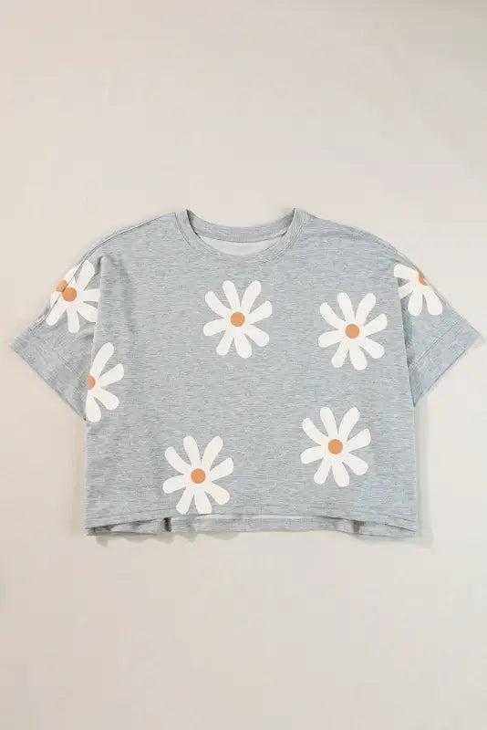 White daisy casual t shirt - tops/tops & tees