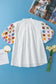 White embroidered smocked neck puff sleeve top - tops/tops & tees