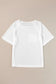 White exposed seam loose t-shirt - t-shirts