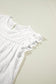 White eyelet embroidered flutter sleeve blouse - tops/blouses & shirts