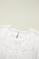 White eyelet embroidered flutter sleeve blouse - tops/blouses & shirts