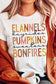 White flannels hayrides pumpkins sweaters bonfires graphic tee