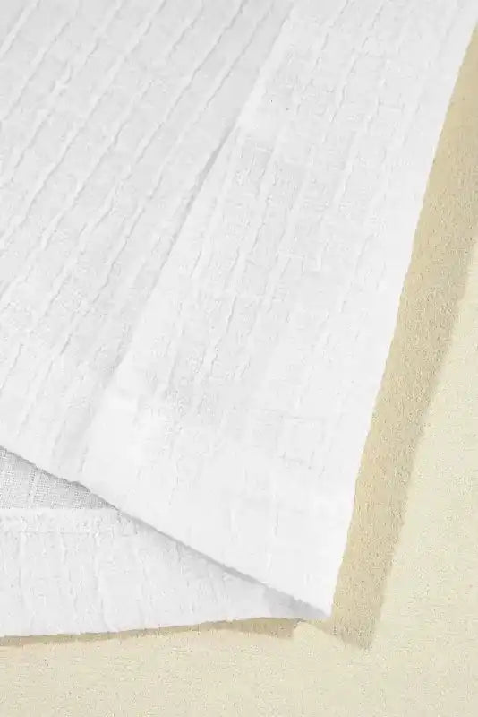 White Floral Embroidered Blouse - Ricrac Puff Sleeve Textured - Fashionfitz